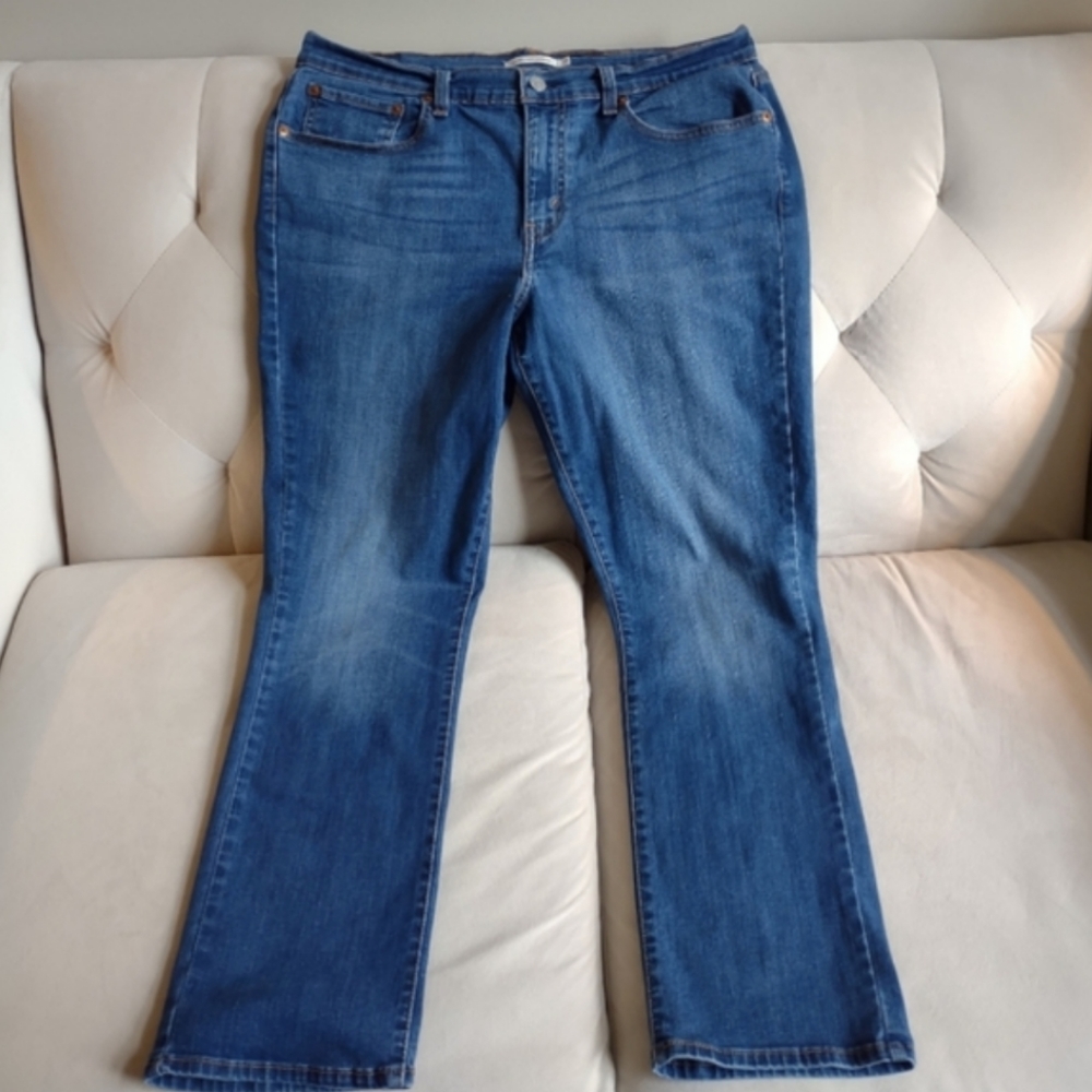 LEVI'S 414 Relaxed Straight Jeans Blue Denim 32 Plus Size